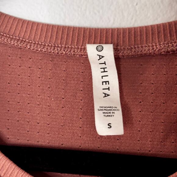 ATHLETA Dusty Pink Mauve Sleeveless Tank Top Size Small Athletic Wear Workout - Picture 8 of 12